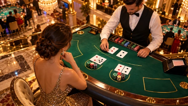 Blackjack cards and chips